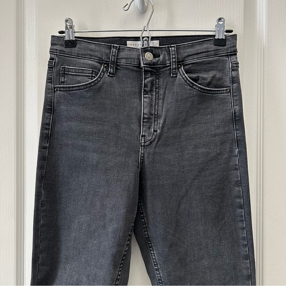 Topshop Jamie Skinny Jeans High Rise Cropped Ankle Length Washed Black Size 26 - Picture 8 of 16